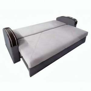 Leeds Sofa Bed in Gray – Stylish Convertible Sofa with Hidden Bedding Container